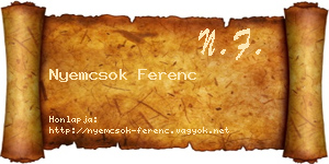 Nyemcsok Ferenc névjegykártya